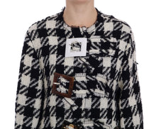 Load image into Gallery viewer, Dolce & Gabbana Black White Wool Knitted Crystal Jacket