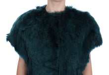 Load image into Gallery viewer, Dolce & Gabbana Exquisite Green Alpaca Fur Long Vest