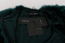 Load image into Gallery viewer, Dolce & Gabbana Exquisite Green Alpaca Fur Long Vest