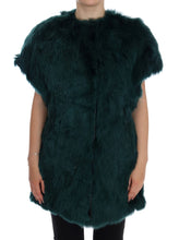 Load image into Gallery viewer, Dolce & Gabbana Exquisite Green Alpaca Fur Long Vest