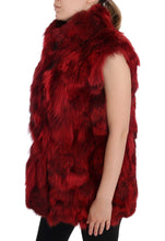 Load image into Gallery viewer, Dolce & Gabbana Luxurious Red Coyote Fur Long Vest Jacket