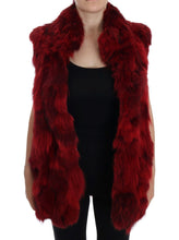 Load image into Gallery viewer, Dolce & Gabbana Luxurious Red Coyote Fur Long Vest Jacket