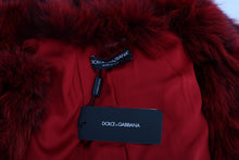 Load image into Gallery viewer, Dolce & Gabbana Luxurious Red Coyote Fur Long Vest Jacket