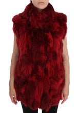 Load image into Gallery viewer, Dolce & Gabbana Luxurious Red Coyote Fur Long Vest Jacket
