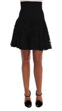 Load image into Gallery viewer, Dolce & Gabbana Elegant Floral Lace A-Line Mini Skirt