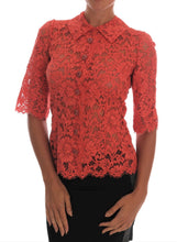 Load image into Gallery viewer, Dolce & Gabbana Elegant Orange Floral Lace Crystal Cardigan Blouse