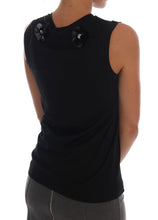 Load image into Gallery viewer, Dolce & Gabbana Black Floral Sequined Cami Blouse