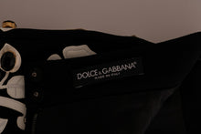 Load image into Gallery viewer, Dolce & Gabbana Black White Floral Baroque Crystal Pencil Skirt