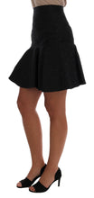 Load image into Gallery viewer, Dolce & Gabbana Elegant Black Floral Jacquard A-Line Skirt