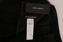 Load image into Gallery viewer, Dolce & Gabbana Elegant Black Fur Mini Shorts Hot Pants