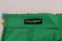 Load image into Gallery viewer, Dolce & Gabbana Elegant Green Jacquard High Waist Skirt