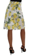 Load image into Gallery viewer, Dolce & Gabbana Lemon Print Fringe Pencil Skirt