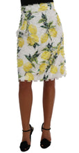 Load image into Gallery viewer, Dolce & Gabbana Lemon Print Fringe Pencil Skirt