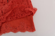Load image into Gallery viewer, Dolce & Gabbana Orange Macramé Lace Pencil Skirt