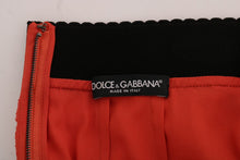 Load image into Gallery viewer, Dolce & Gabbana Orange Macramé Lace Pencil Skirt