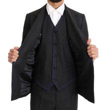 Load image into Gallery viewer, Dolce & Gabbana Elegant Gray Polka Dot 3-Piece Suit