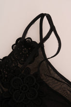 Load image into Gallery viewer, Dolce & Gabbana Elegant Black Silk Lace Chemise Dress