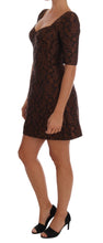 Load image into Gallery viewer, Dolce & Gabbana Chic Brown Mini Wool Blend Dress