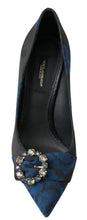 Load image into Gallery viewer, Dolce & Gabbana Elegant Blue Crystal Embellished Pumps