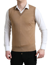 Load image into Gallery viewer, Dolce & Gabbana Brown Wool Sleeveless Pullover Sweater