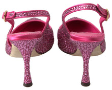 Load image into Gallery viewer, Dolce & Gabbana Elegant Slingback Heels in Pink Silk Blend