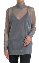 Load image into Gallery viewer, Dolce & Gabbana Elegant Gray Long Sleeve Mesh Top