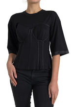 Load image into Gallery viewer, Dolce & Gabbana Timeless Black Silk Blend Corset Top