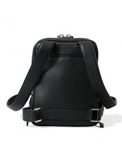 Load image into Gallery viewer, Dolce & Gabbana Black Calfskin Leather Logo Palermo Backpack Bag