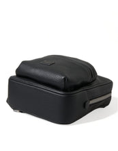 Load image into Gallery viewer, Dolce & Gabbana Black Calfskin Leather Logo Palermo Backpack Bag