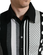 Load image into Gallery viewer, Dolce & Gabbana Black White Jumper Cardigan Polo Sweater