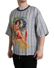 Load image into Gallery viewer, Dolce & Gabbana Multicolor Agosto Print Linen T-shirt
