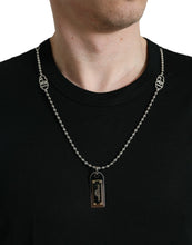 Load image into Gallery viewer, Dolce & Gabbana Black Cotton Dog Tag Round Neck T-shirt