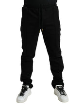 Load image into Gallery viewer, Dolce & Gabbana Black Cotton Blend Jogger Sweatpants Pants