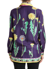 Load image into Gallery viewer, Dolce & Gabbana Purple Floral Print Twill Shirt Blouse Top
