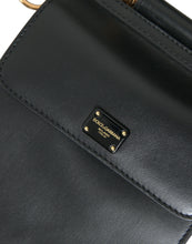 Load image into Gallery viewer, Dolce & Gabbana Black Calf Leather Logo Plaque Mini Crossbody Bag