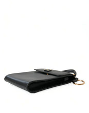 Load image into Gallery viewer, Dolce & Gabbana Black Calf Leather Logo Plaque Mini Crossbody Bag