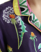 Load image into Gallery viewer, Dolce & Gabbana Purple Floral Print Twill Shirt Blouse Top