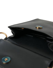 Load image into Gallery viewer, Dolce & Gabbana Black Calf Leather Logo Plaque Mini Crossbody Bag