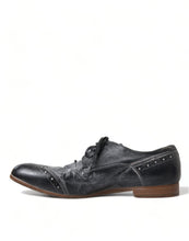Load image into Gallery viewer, Dolce & Gabbana Black Leather Lace Up Formal Derby Dress Shoes