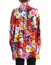 Load image into Gallery viewer, Dolce & Gabbana Multicolor Floral Ascot Collared Blouse Top