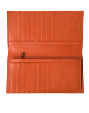 Load image into Gallery viewer, Dolce & Gabbana Orange Crocodile Leather Long Bifold Card Holder Wallet