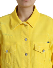 Load image into Gallery viewer, Dolce & Gabbana Yellow Cotton DENIM Jeans Button Coat Jacket