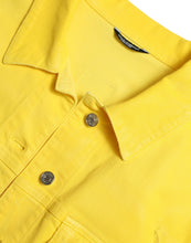 Load image into Gallery viewer, Dolce & Gabbana Yellow Cotton DENIM Jeans Button Coat Jacket