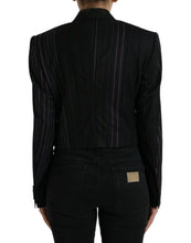 Load image into Gallery viewer, Dolce & Gabbana Black Striped SICILIA Double Breasted Jacket