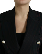 Load image into Gallery viewer, Dolce & Gabbana Black Striped SICILIA Double Breasted Jacket