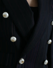 Load image into Gallery viewer, Dolce & Gabbana Black Striped SICILIA Double Breasted Jacket