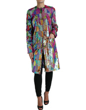 Load image into Gallery viewer, Dolce & Gabbana Multicolor Polyester Sequined Coat Jacket