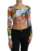Load image into Gallery viewer, Dolce & Gabbana Multicolor Floral Long Sleeves Cropped Top