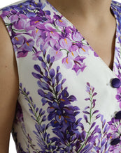 Load image into Gallery viewer, Dolce & Gabbana White Floral Print Silk Waistcoat Vest Top