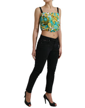 Load image into Gallery viewer, Dolce & Gabbana Multicolor Floral Sleeveless Cropped Top